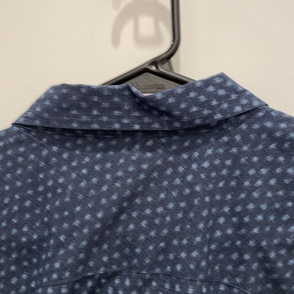 VINTAGE! Levi’s XXL Navy Western Snap Up Long Sleeved Shirt - Picture 5 of 10